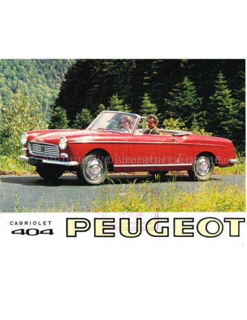 1965 PEUGEOT 404 CABRIOLET | COUPE BROCHURE FRANS, Nieuw, Peugeot, Author