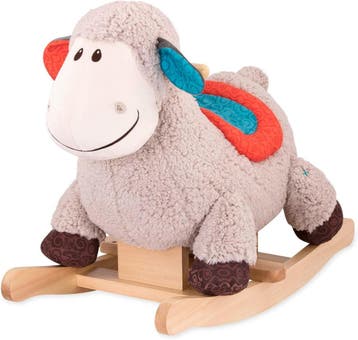 B. Toys- Loopsy Houten Schommelschaap - Grote Pluche Rijd-, Nieuw