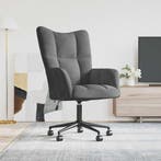 vidaXL Relaxstoel fluweel donkergrijs, Verzenden, Nieuw