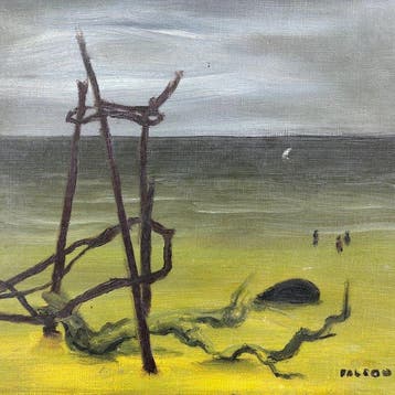 Jacques Falcou (1912-1975) - Marine - Épave (vendu sans, Antiek en Kunst