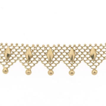 Gouden fantasie schakelketting, Ophalen of Verzenden, Gebruikt, Goud, Goud