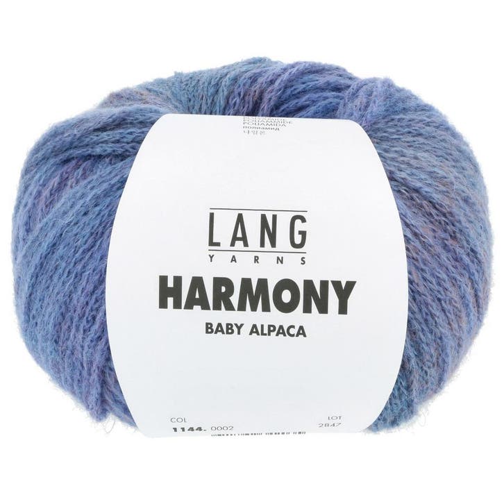 Lang Yarns Harmony - 02 Oceaan - Baby-alpacagaren met Kett, Hobby en Vrije tijd, Breien en Haken, Ophalen of Verzenden