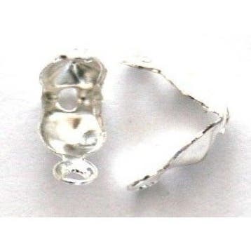 10 x Verzilverde kalotjes – 8 x 4 mm – oogje gesloten, Ophalen of Verzenden, Nieuw, Kraal