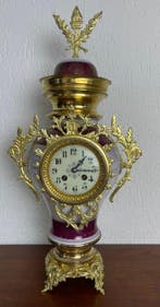 Vaasklok - Brons, Aardewerk, Glas - 1850-1900 - Vaasklok