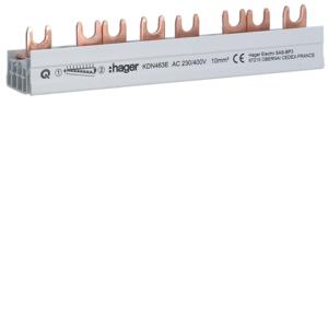 Hager Kamrail - Aansluitrail 3P+N, 8 modulen, 63 A - KDN463E, Doe-het-zelf en Verbouw, Elektra en Kabels, Ophalen of Verzenden