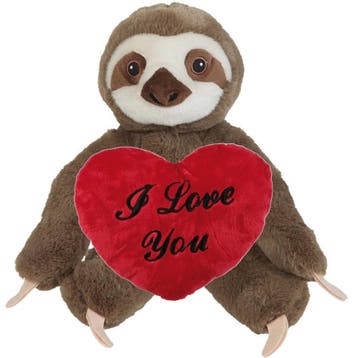 Valentijn Love cadeau set - luiaard knuffel - 23 cm, Verzenden, Nieuw