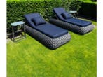 Veiling - Ligbeddenset incl. bijzettafel/kussens 3-delig, Tuin en Terras, Ligbedden, Nieuw