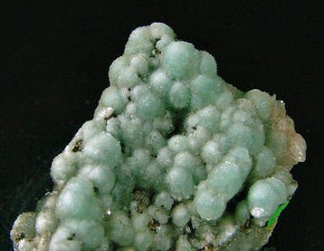 CW1635 Glanzende blauwe emimorfiet met calciet Kristallen op