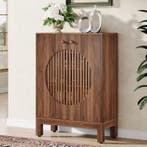 Landelijk sideboard met lameldeuren en 5-laags opbergruimte, Verzenden, Nieuw