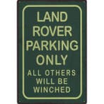 Wandbord - Land Rover Parking Only, Ophalen of Verzenden, Nieuw