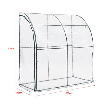 [en.casa] Tuinkas Juta kweekkas 100x200x215 cm transparant, Verzenden, Nieuw