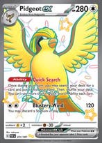 Pidgeot ex 221/091 Paldean Fates, Ophalen of Verzenden, Nieuw, Losse kaart, Foil