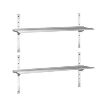 GGM Gastro | Dubbele RVS wandplank PREMIUM - 1600x400mm |, Zakelijke goederen, Horeca | Keukenapparatuur, Verzenden, Nieuw in verpakking