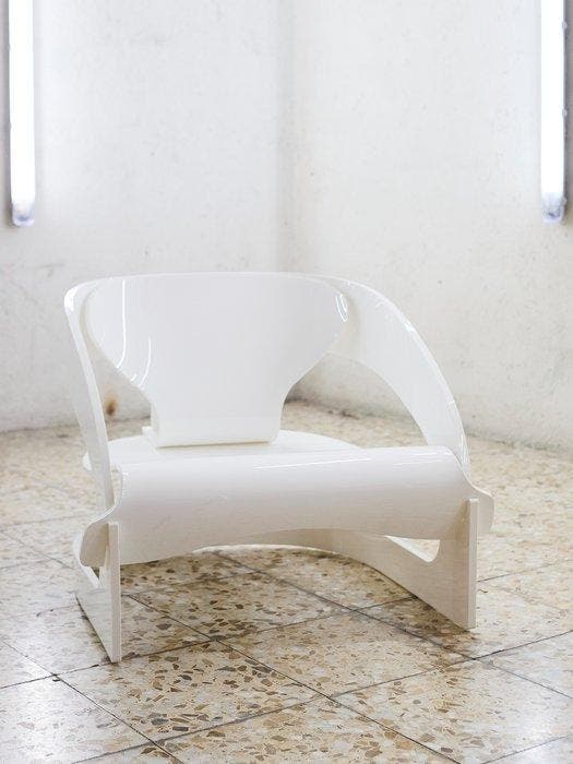 Kartell - Joe Colombo - Lounge stoel - 4801 wit -, Antiek en Kunst, Kunst | Designobjecten