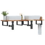 vidaXL Badkamer wandschap staal en massief acaciahout, Verzenden, Nieuw