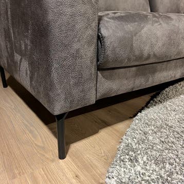 3 Zitsbank Impero - Antraciet (Elektrisch) - Pronto Wonen, Nieuw, 75 tot 100 cm, Ophalen of Verzenden, Rechte bank