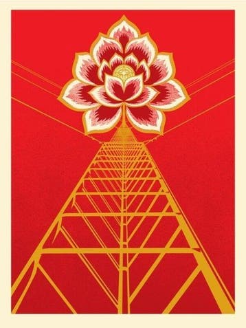 Shepard Fairey (OBEY) (1970) - Flower Power (Red) #69