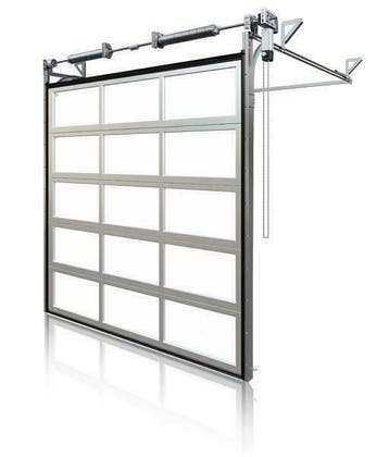 Volglas Industriedeuren, bedrijfsdeuren en overheaddeuren, Ophalen, Glas, 120 cm of meer, 215 cm of meer