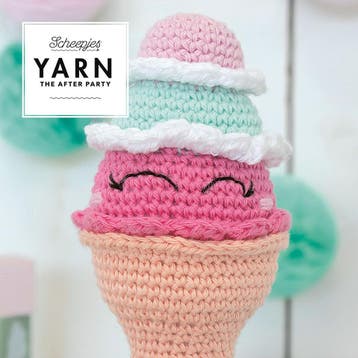 Haakpatroon Rammelaar Ice Cream Rattle in ijsjesvorm voor, Ophalen of Verzenden, Nieuw