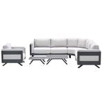 Garden Impressions Medellin hoek loungeset 6-delig - donker, Verzenden, Nieuw