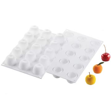 Silikomart Siliconen Bakvorm Appel/Kers/Perzik (15x) Ø3,9cm, Verzenden, Nieuw