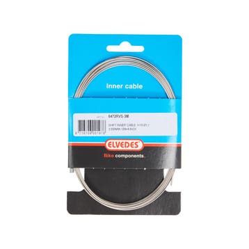 Elvedes Binnenkabel versnelling RVS 3.00M,nippel 4x4mm, oa, Fietsen en Brommers, Fietsonderdelen, Verzenden, Nieuw, Elvedes