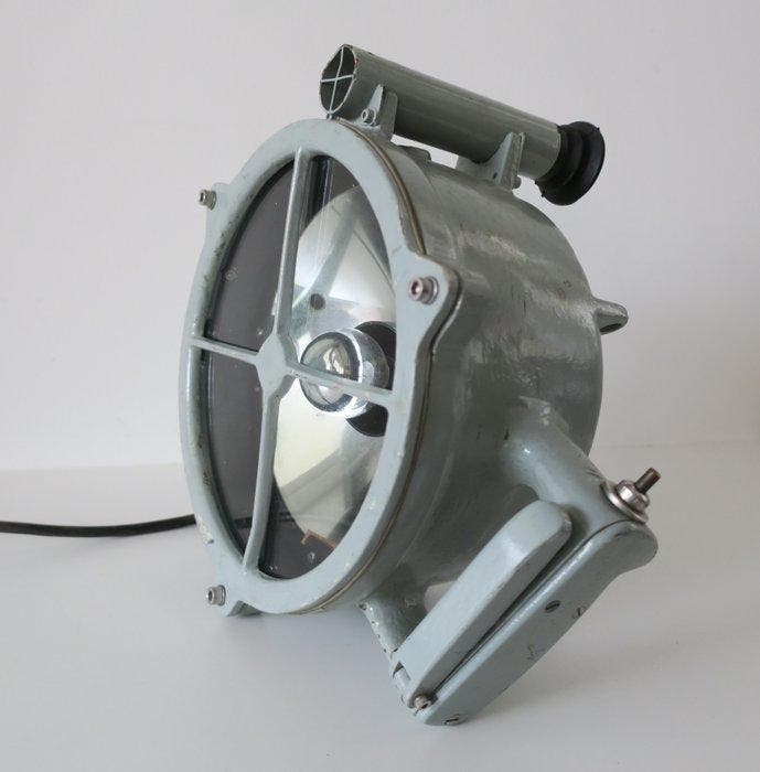 Scheepslamp - Aluminium, Staal, Glas, Antiek en Kunst, Antiek | Lampen