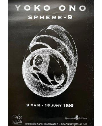 Yoko Ono - Sphere 9 **Original Exhibition Poster – Fundació, Antiek en Kunst