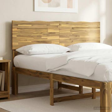 vidaXL Live Edge Hoofdbord ROSTOCK Witgewassen 160 cm, Verzenden, Nieuw, Wit, Hout