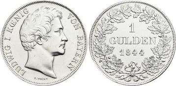 Gulden 1844 Bayern Ludwig I 1825-1848, Verzenden