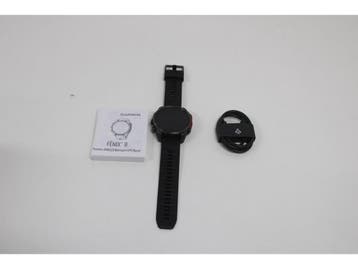 Garmin Fenix 8 47 mm leigrijs titanium met zwarten polsband, Verzenden, Zo goed als nieuw, Garmin
