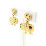 Gouden olifant oorstekers (Oorbellen), Ophalen of Verzenden, Gebruikt, Overige kleuren, Goud