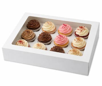 Cupcake Doosje 12 Wit (incl. tray met venster) 3st., Verzenden, Nieuw