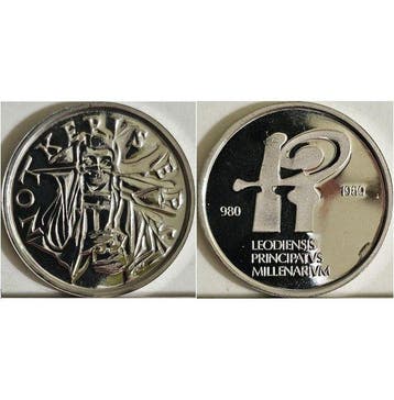 België. Platinum Medal “1000 Years of Liège” 980–1980 – 15 g