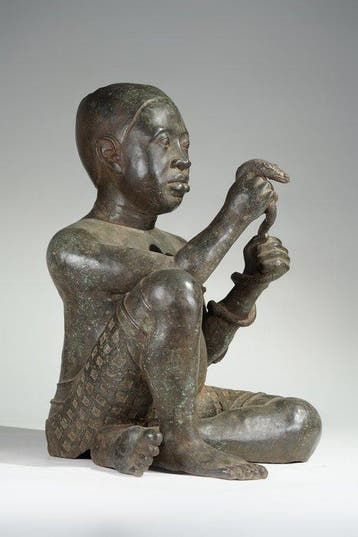Een bronzen beeld. - Ta-da! - Nigeria, Antiek en Kunst