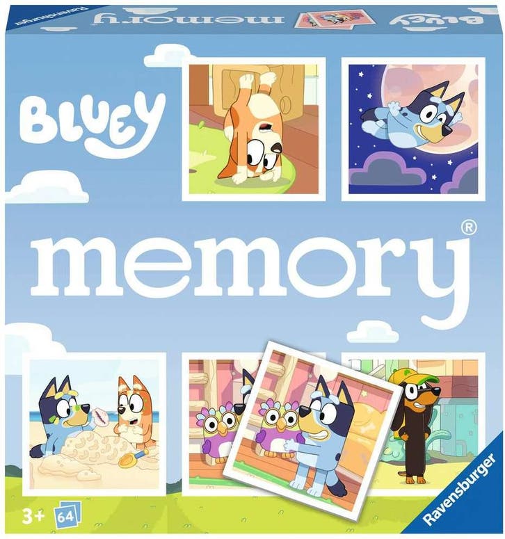 Memory - Bluey | Ravensburger - Kinderspellen, Hobby en Vrije tijd, Gezelschapsspellen | Kaartspellen, Nieuw, Verzenden