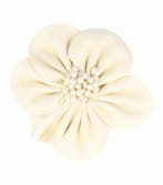 Haarspeld Duckklem & Broche 7cm – Lederlook Bloemvorm –, Nieuw