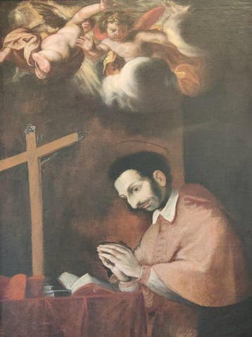 Italiaanse school (XVII) - San Carlo Borromeo in preghiera