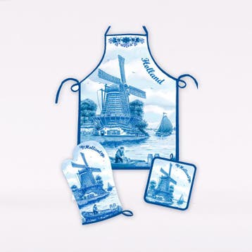 Driedelige keukenset in Delftsblauw - 8545, Ophalen of Verzenden, Nieuw