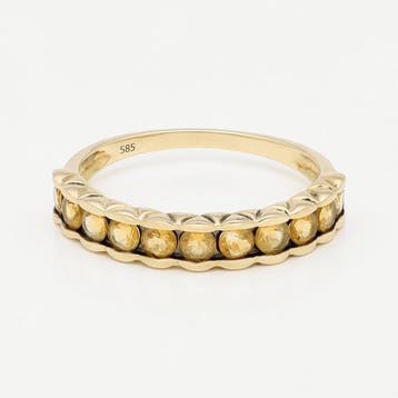 Ring - 14 karaat Geel goud Citrien, Sieraden, Tassen en Uiterlijk, Ringen, Nieuw