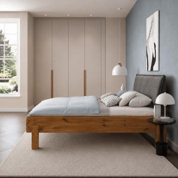 Van Schaik Holvik Massief Eiken Balkenbed - 200 x 200, Nieuw