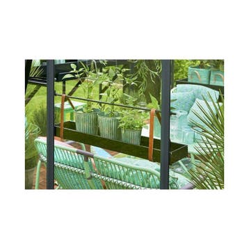 Juliana hanging tray 76x14,5 cm. - zwart, Tuin en Terras, Verzenden, Nieuw
