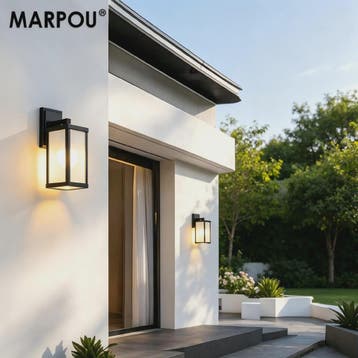 Moderne Zwarte Aluminium Buitenlamp IP55 Waterdicht - Wandla, Verzenden, Nieuw