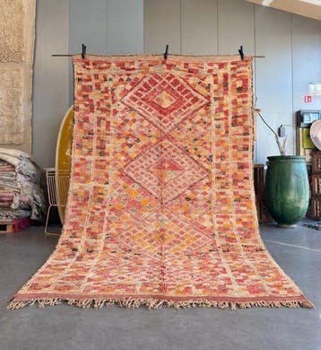 Marokkaans Berber-tapijt – Wol – Kleurrijk geometrisch, Nieuw