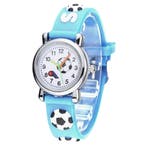 Fako - Kinderhorloge - 3D - Voetbal - Lichtblauw, Verzenden, Nieuw