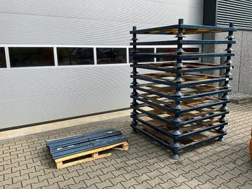 Stapeljuk mobiele stapelrack mobiele rack 130x130cm met r..., Verzenden