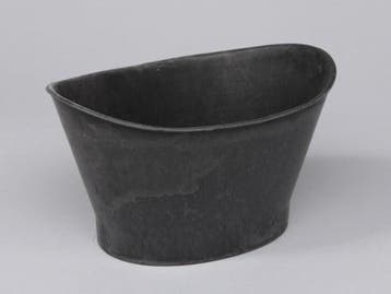 Bloempot Ovaal Loodlook 20.5x10x11 cm, Huis en Inrichting, Woonaccessoires | Kunstplanten en Kunstbloemen, Ophalen of Verzenden