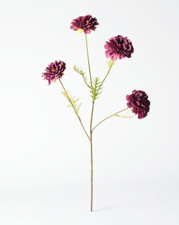 HEMA Kunstbloem zinnia 55cm donkerpaars, Verzenden