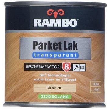 Rambo Parket Lak Acryl Zijdeglans - Blank 701 - 2,5 liter, Overige kleuren, Nieuw, Ophalen of Verzenden, Lak
