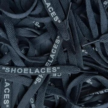 Off-White veters - Donkergrijs • 100 120 140 160  cm x 8 mm, Ophalen of Verzenden, Nieuw